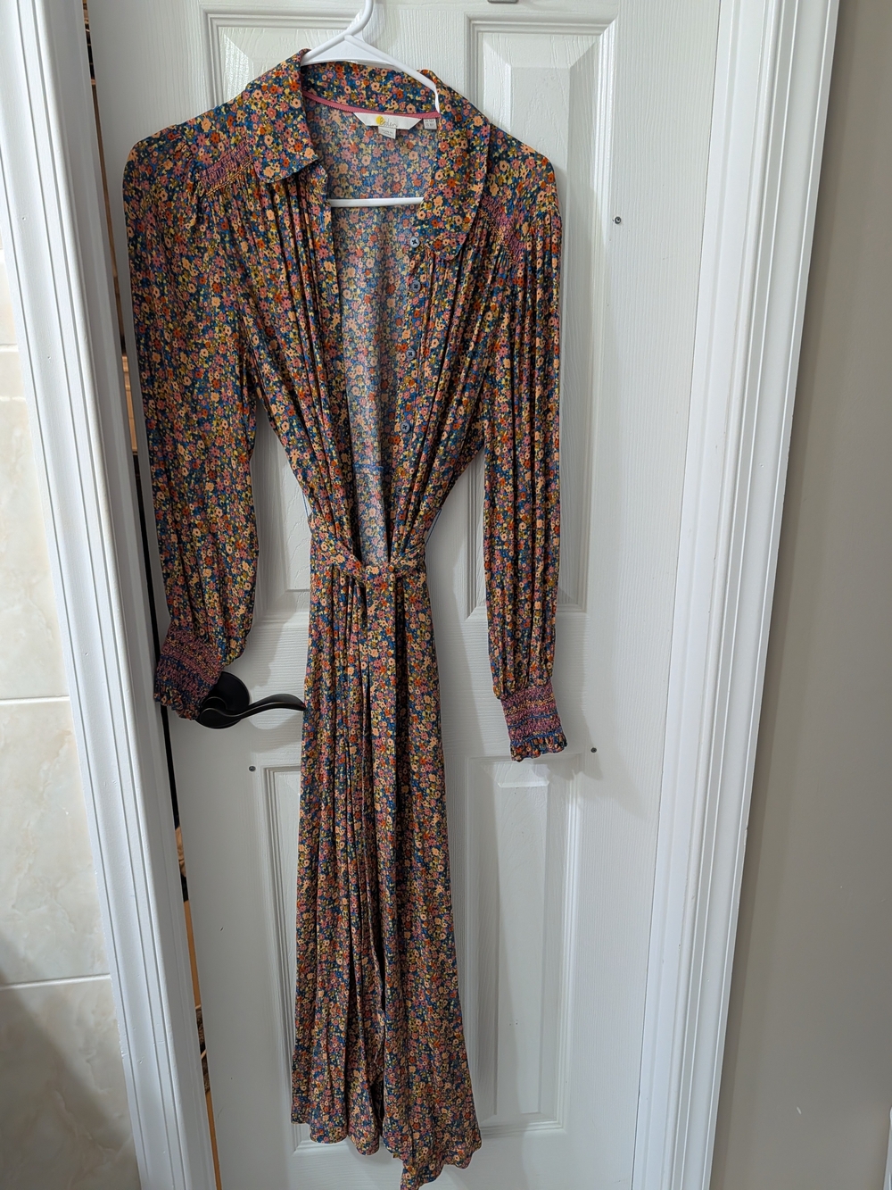 Boden Floral Long Sleeve Maxi Dress